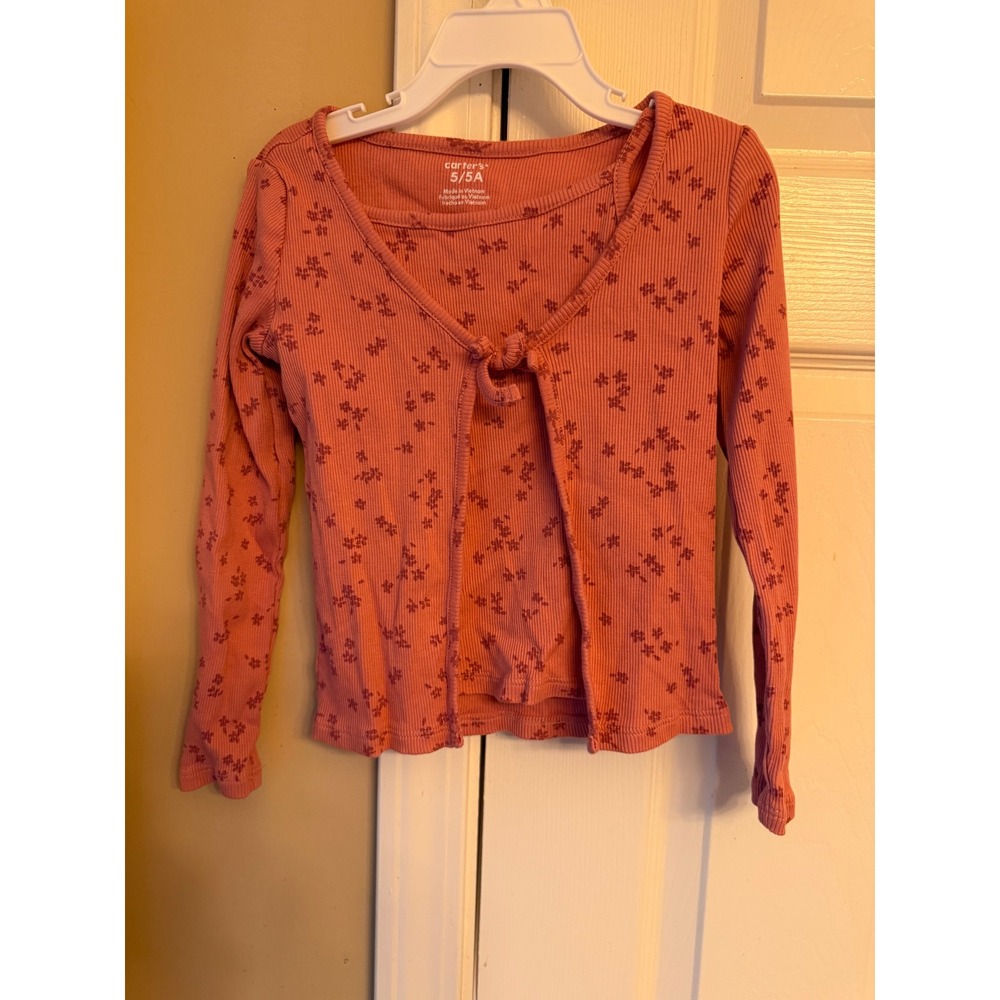 Girls, long sleeve floral shirt